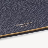 A5 Leather Bound Notebook Navy Pebble