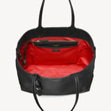 Hudson Tote Black Milled Pebble