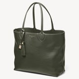 Hudson Tote Forest Green Milled Pebble
