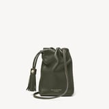Soho Crossbody Pouch Forest Green Milled Pebble