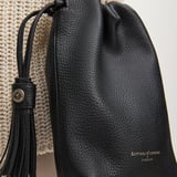 Soho Crossbody Pouch Black Milled Pebble
