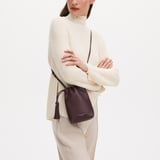 Soho Crossbody Pouch Wine Milled Pebble