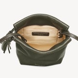 Soho Crossbody Pouch Forest Green Milled Pebble