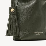 Soho Crossbody Pouch Forest Green Milled Pebble