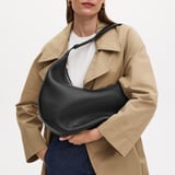 Soho Large Crescent Black Milled Pebble
