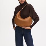 Soho Large Crescent Tan Milled Pebble