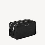 Double Zip Mount Street Wash Bag Black Pebble