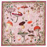 Enchanted Garden Silk Scarf Pale Pink Pure Silk