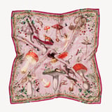 Enchanted Garden Silk Scarf Pale Pink Pure Silk