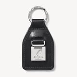 Shield Plaque Keyring Smooth Black