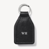 Shield Plaque Keyring Smooth Black