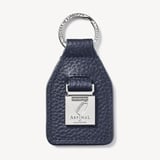 Shield Plaque Keyring Navy Pebble