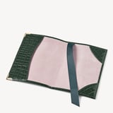 Passport Cover Deep Shine Evergreen Small Croc