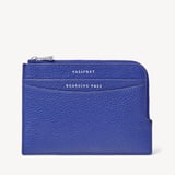 Zipped Travel Wallet Cobalt Blue Pebble