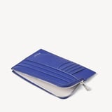 Zipped Travel Wallet Cobalt Blue Pebble