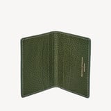 Double Fold Credit Card Holder Racing Green Pebble