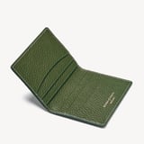 Double Fold Credit Card Holder Racing Green Pebble