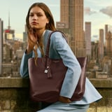 Hudson Tote Wine Milled Pebble