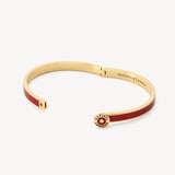 Thin Enamel Bangle Cardinal Red Enamel & 18ct Gold Plated