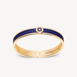 Enamel Bangle Navy Enamel & 18ct Gold Plated