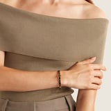 Thin Bee Bangle Black Enamel & 18ct Gold Plated