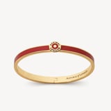 Thin Enamel Bangle Cardinal Red Enamel & 18ct Gold Plated