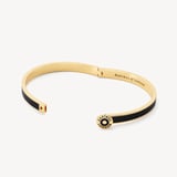 Thin Enamel Bangle Black Enamel & 18ct Gold Plated
