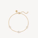 Gemstone Bracelet Rainbow Moonstone & 18ct Gold Vermeil