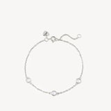 Gemstone Bracelet Rainbow Moonstone & Sterling Silver 925
