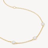 Gemstone Bracelet Rainbow Moonstone & 18ct Gold Vermeil
