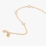 Gemstone Bracelet Rainbow Moonstone & 18ct Gold Vermeil