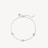 Gemstone Bracelet Swiss Blue Topaz & Sterling Silver 925