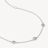 Gemstone Bracelet Swiss Blue Topaz & Sterling Silver 925