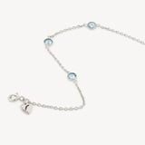 Gemstone Bracelet Swiss Blue Topaz & Sterling Silver 925