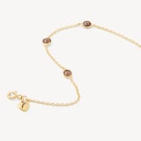 Gemstone Bracelet Smoky Quartz & 18ct Gold Vermeil