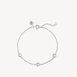 Gemstone Bracelet Rose Quartz & Sterling Silver 925