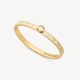 Thin Bee Bangle Ivory Enamel & 18ct Gold Plated