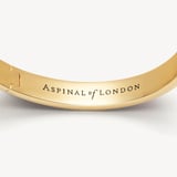 Thin Bee Bangle Ivory Enamel & 18ct Gold Plated