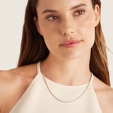 21-inch Rounded Box Chain Necklace Sterling Silver 925