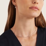 Gemstone Necklace Rose Quartz & Sterling Silver 925