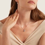 Gemstone Pendant Necklace Swiss Blue Topaz & Sterling Silver 925