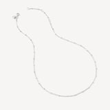 16-inch Beaded Necklace Sterling Silver 925