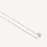 16-inch Beaded Necklace Sterling Silver 925