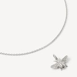Bee Charm Necklace Sterling Silver 925