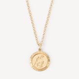 St Christopher Charm Necklace 18ct Gold Vermeil