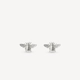 Bee Stud Earrings Sterling Silver 925