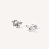 Bee Stud Earrings Sterling Silver 925