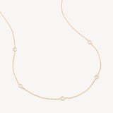 Gemstone Necklace Rainbow Moonstone & 18ct Gold Vermeil