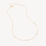 Gemstone Necklace Rainbow Moonstone & 18ct Gold Vermeil