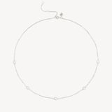 Gemstone Necklace Rainbow Moonstone & Sterling Silver 925